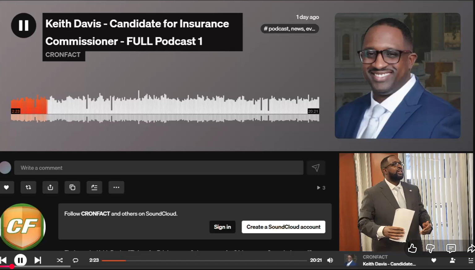 Keith Davis – Candidate for Insurance Commissioner – Podcast Interview 1
